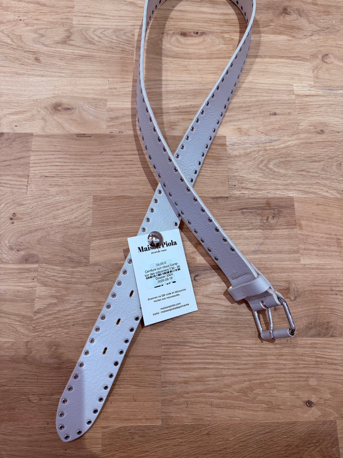Ceinture cuir clous Comptoir des cotonniers T.90
