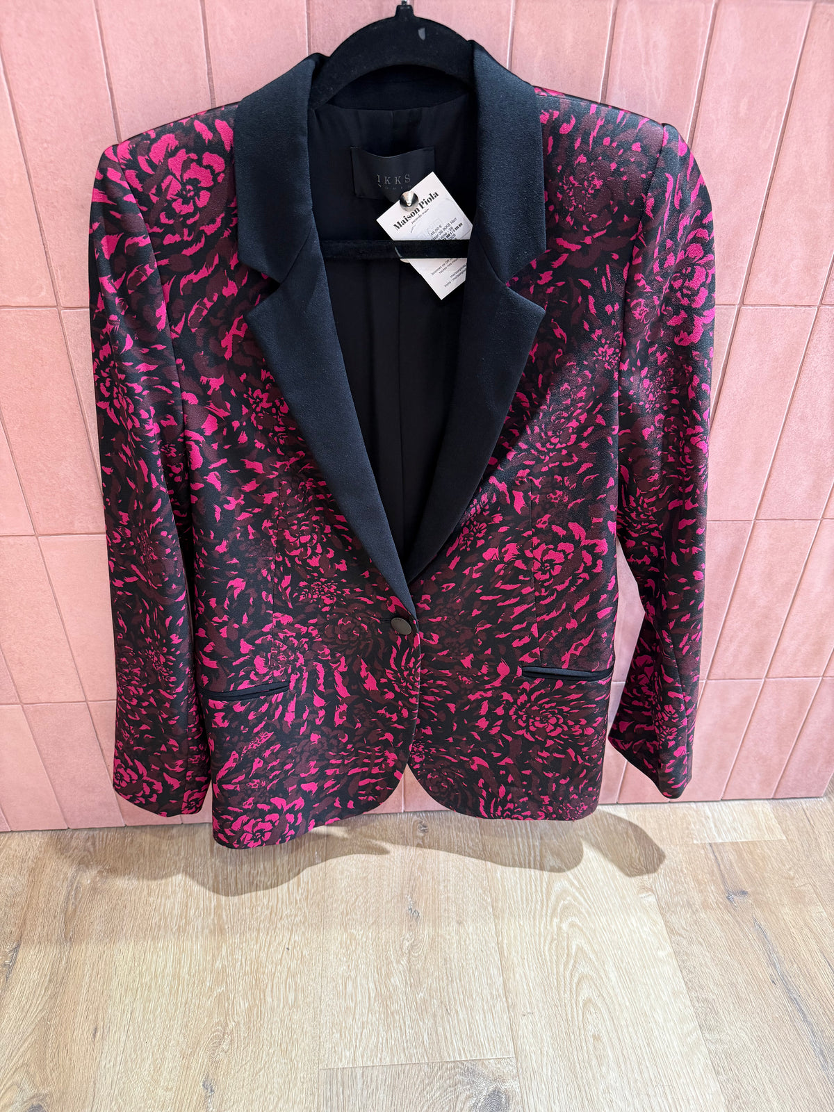 Veste blazer 36 IKKS Noir taches rose