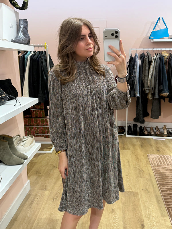 Robe brillante dorée argentée IKKS T.36 01/09