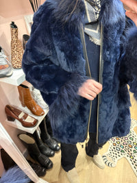 Veste en fourrure lapin T.U