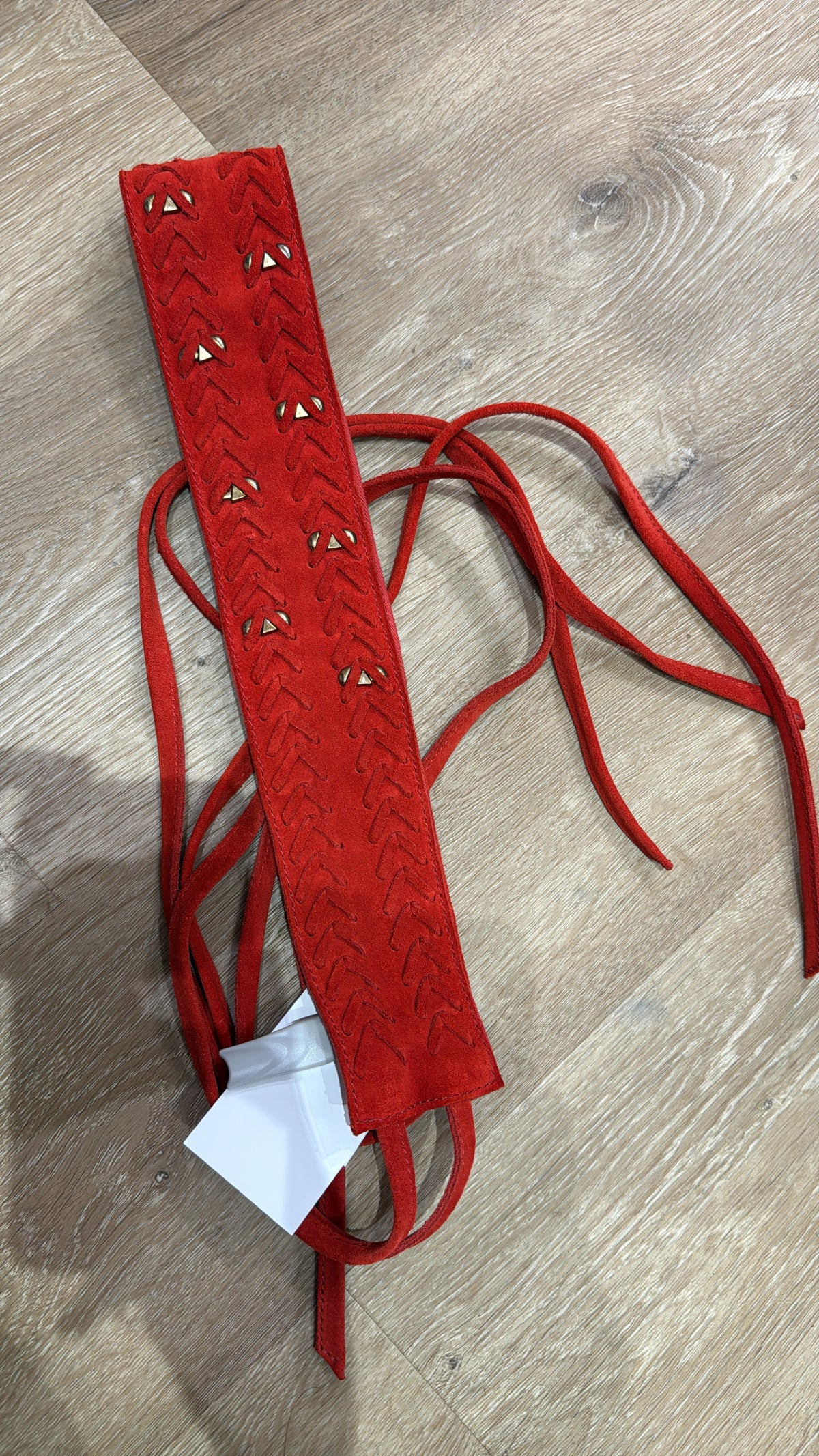 Ceinture rouge Maje cuir T.U