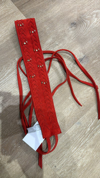 Ceinture rouge Maje cuir T.U
