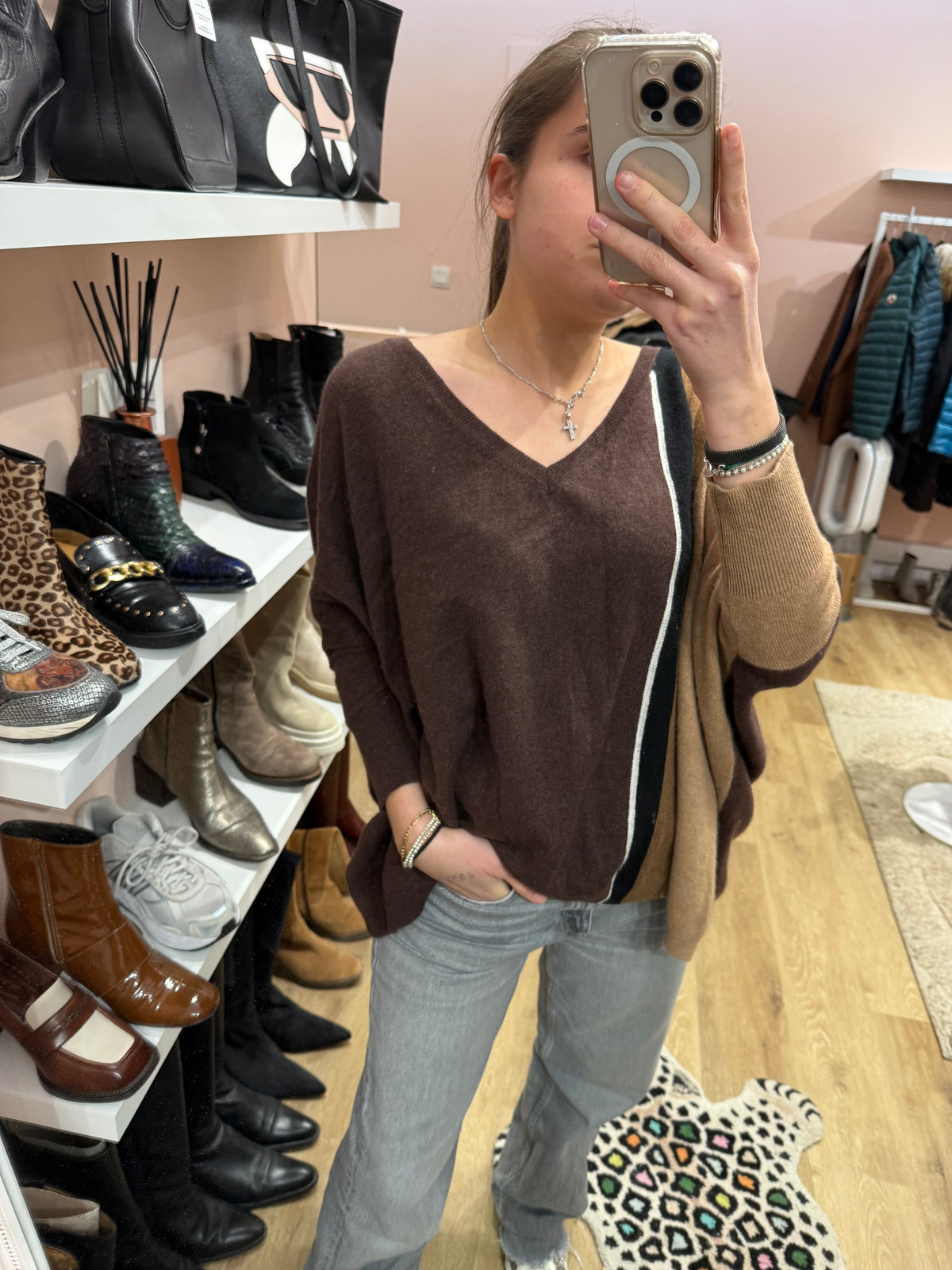 Kujten pull marron cachemire T.U