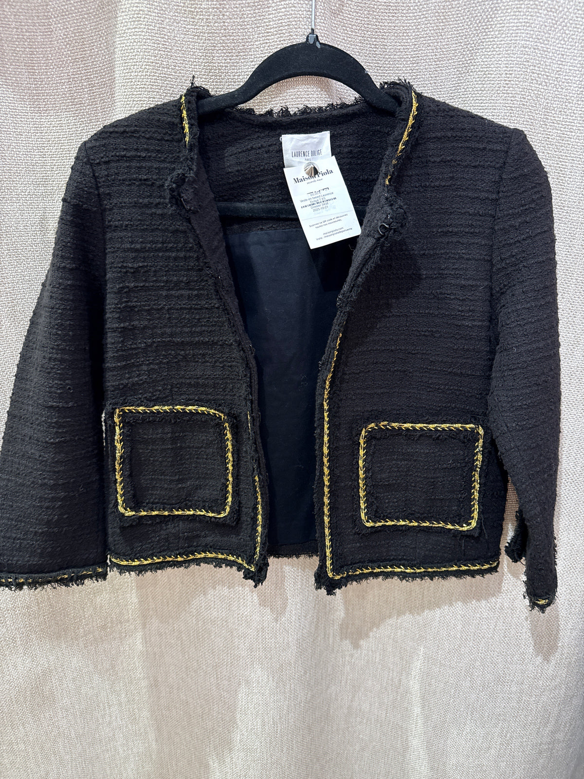 Veste en tweed Laurence Doligé T.XS
