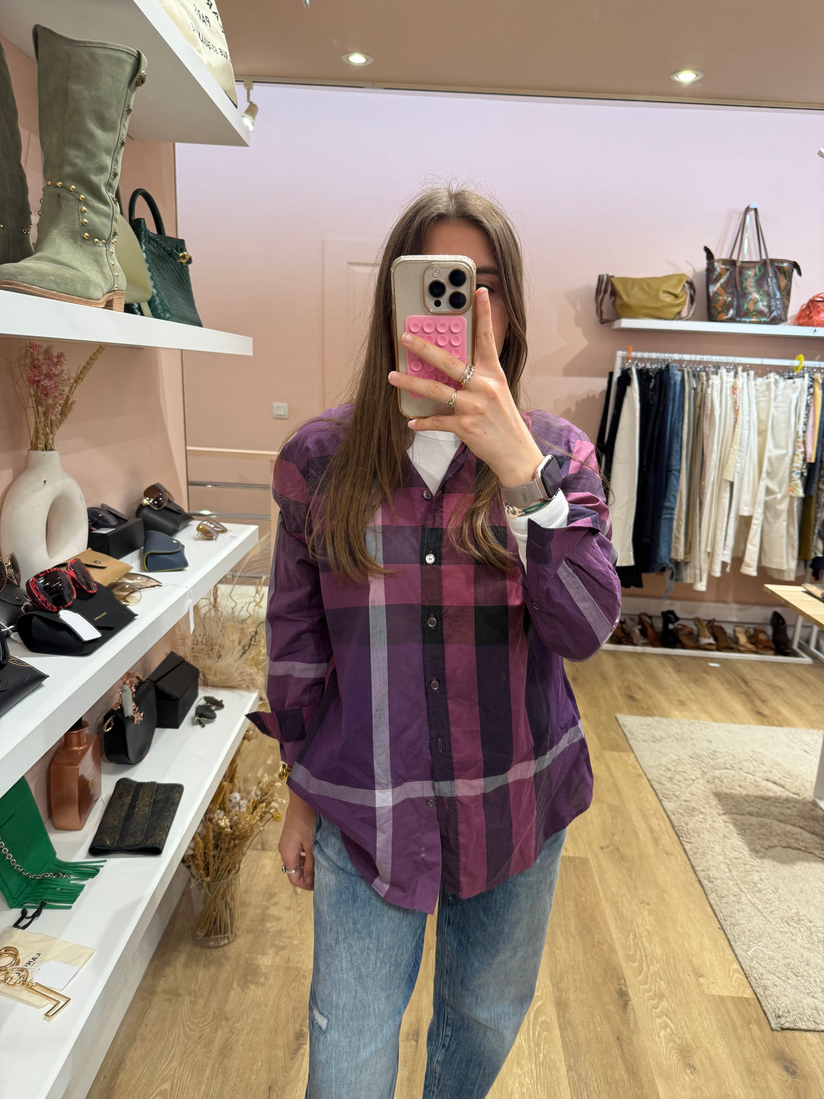 Chemise violette Burberry t.L 04/06