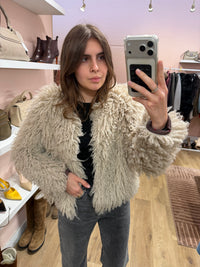 Veste beige à froufrous Grugmama T.S 20/09