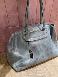 Sac vert argenté Furla