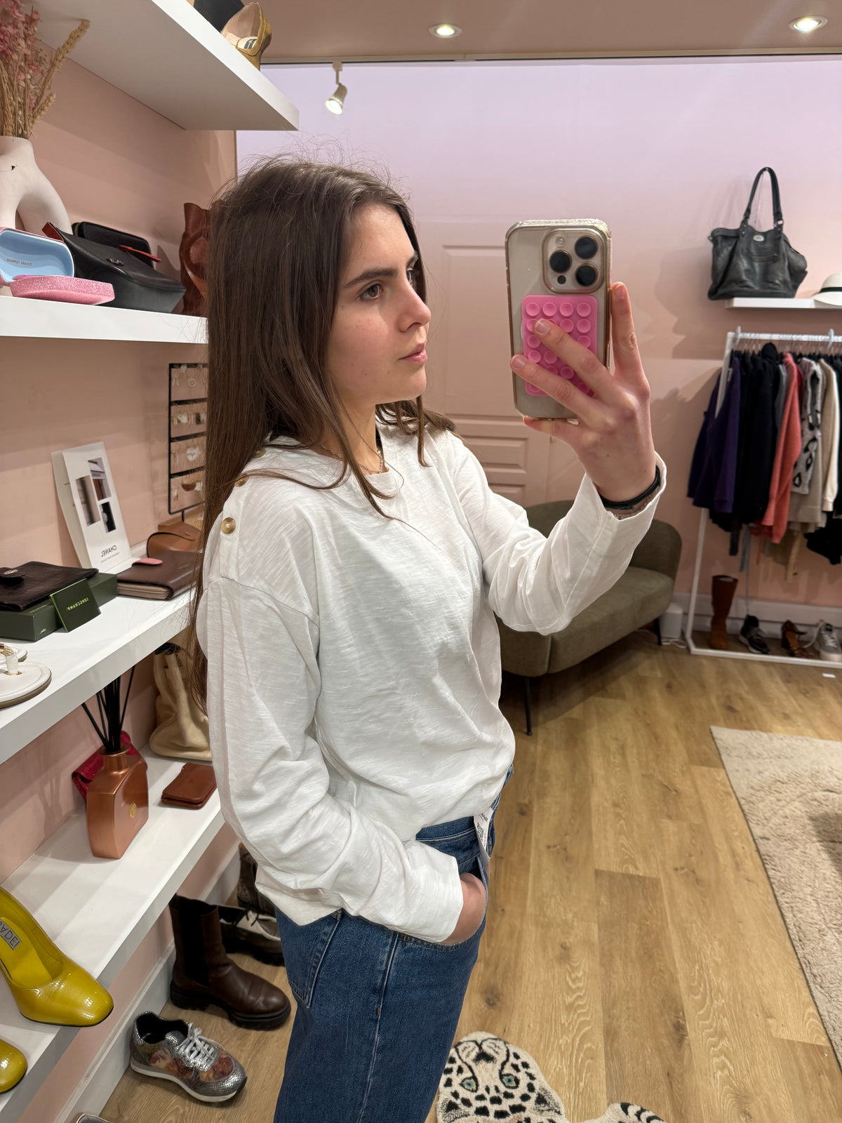 Top manches longues Yerse blanc T.M