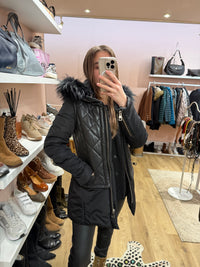 Manteau Riza en cuir T.36