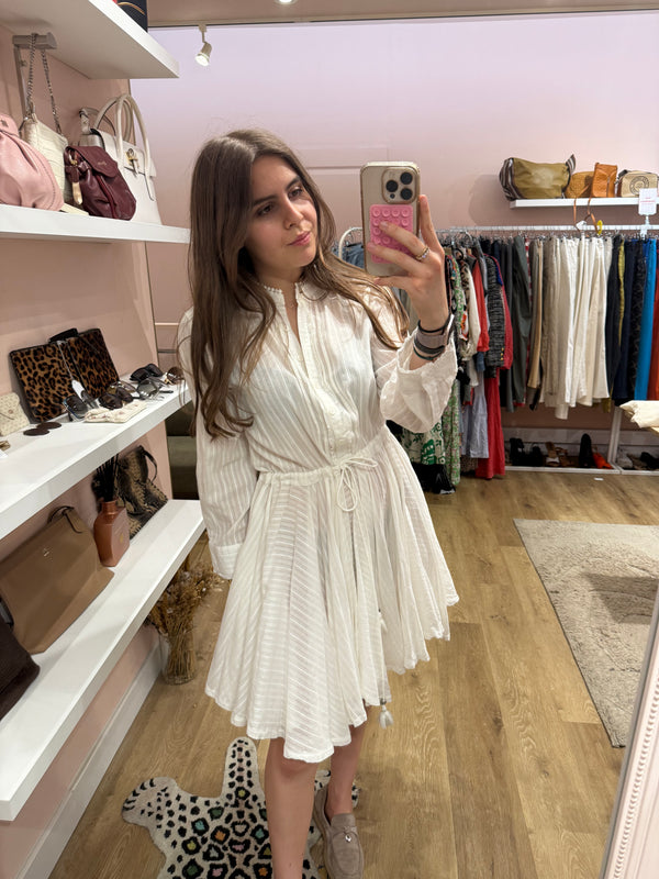 Robe Blanche Zadig & voltaire patineuse T.L 30/06