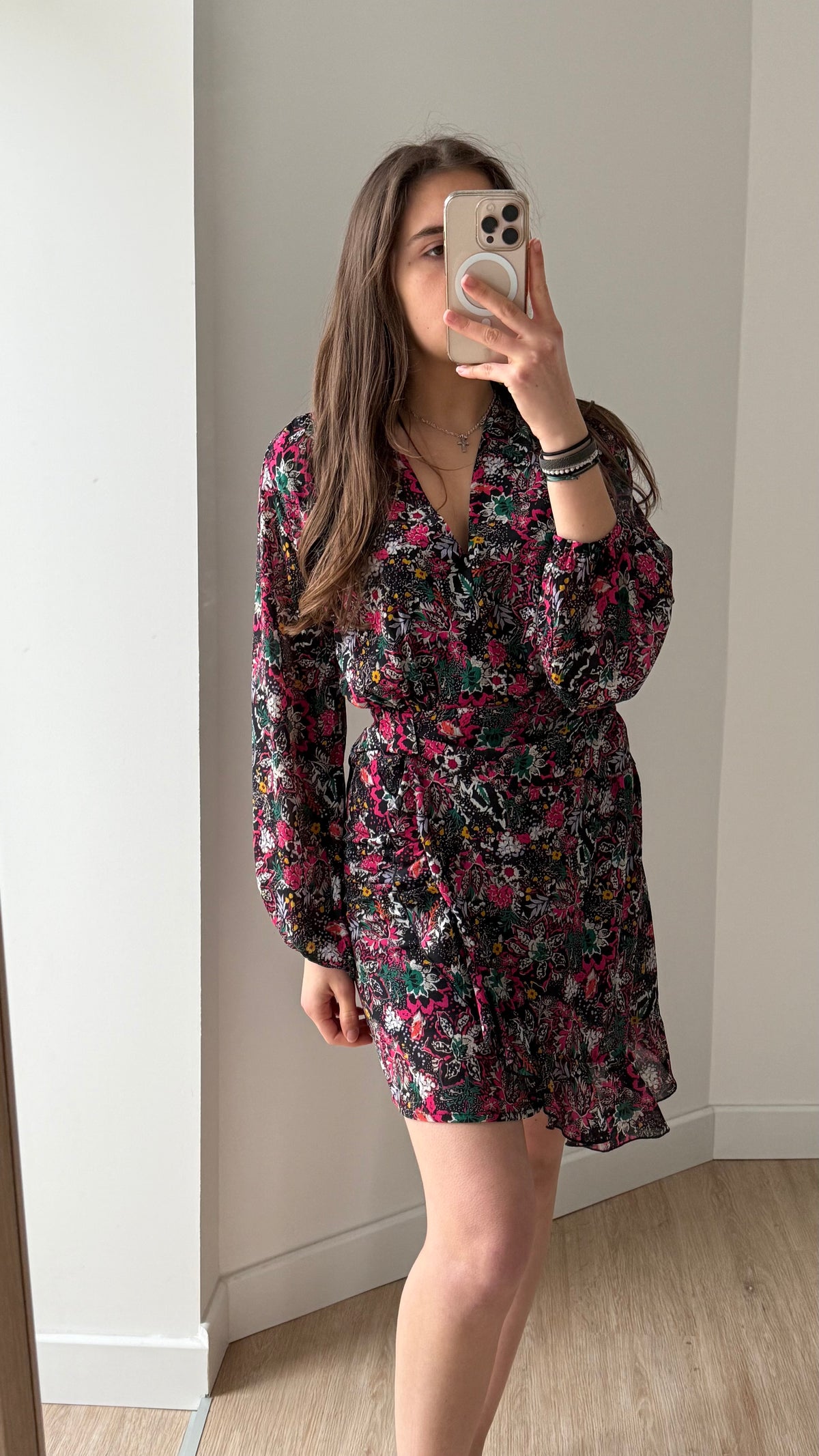 Robe noir et rose IKKS (T.34/36)