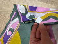 Pucci Petit foulard vert et rose 20/07