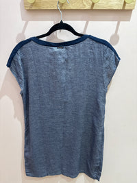 Robe bleu argenté one step T.L