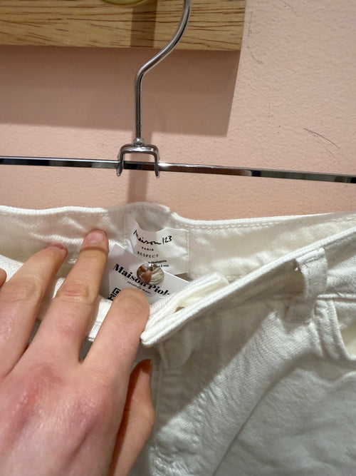 Maison 123 Blanc Jupe en jean T.42