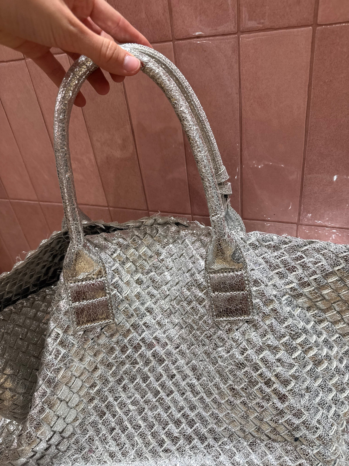 Sac cabas argenté 26/05