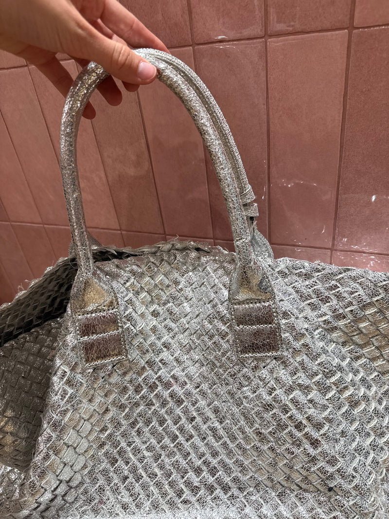 Sac cabas argenté 26/05