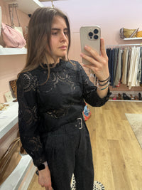 Blouse dentelle manches longues Sézane T.S 25/06