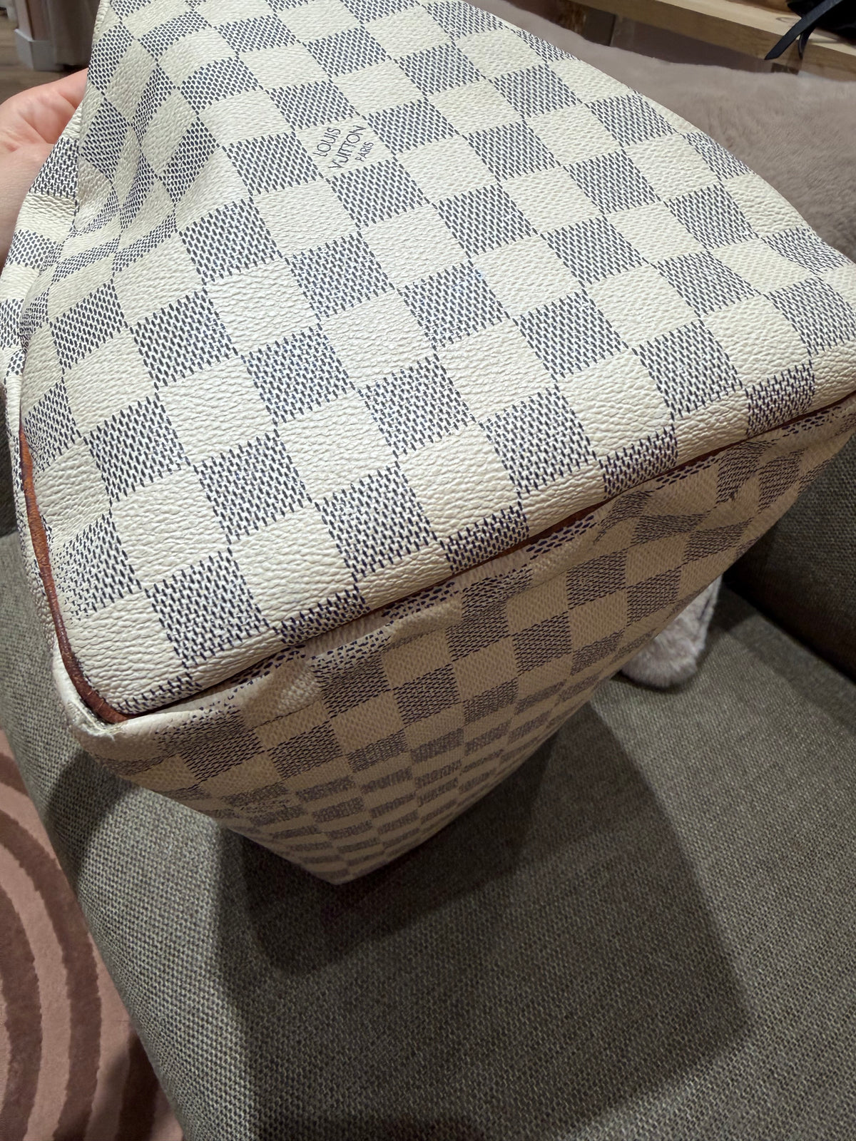 Sac speedy Louis Vuitton 35  18/08 damier azur