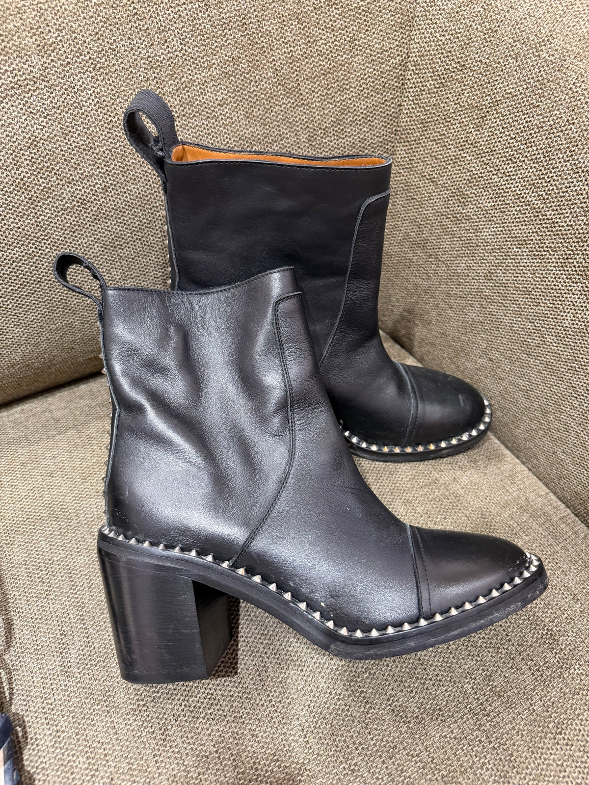 Zadig & Voltaire - Bottines noires à talons - T.37 01/09