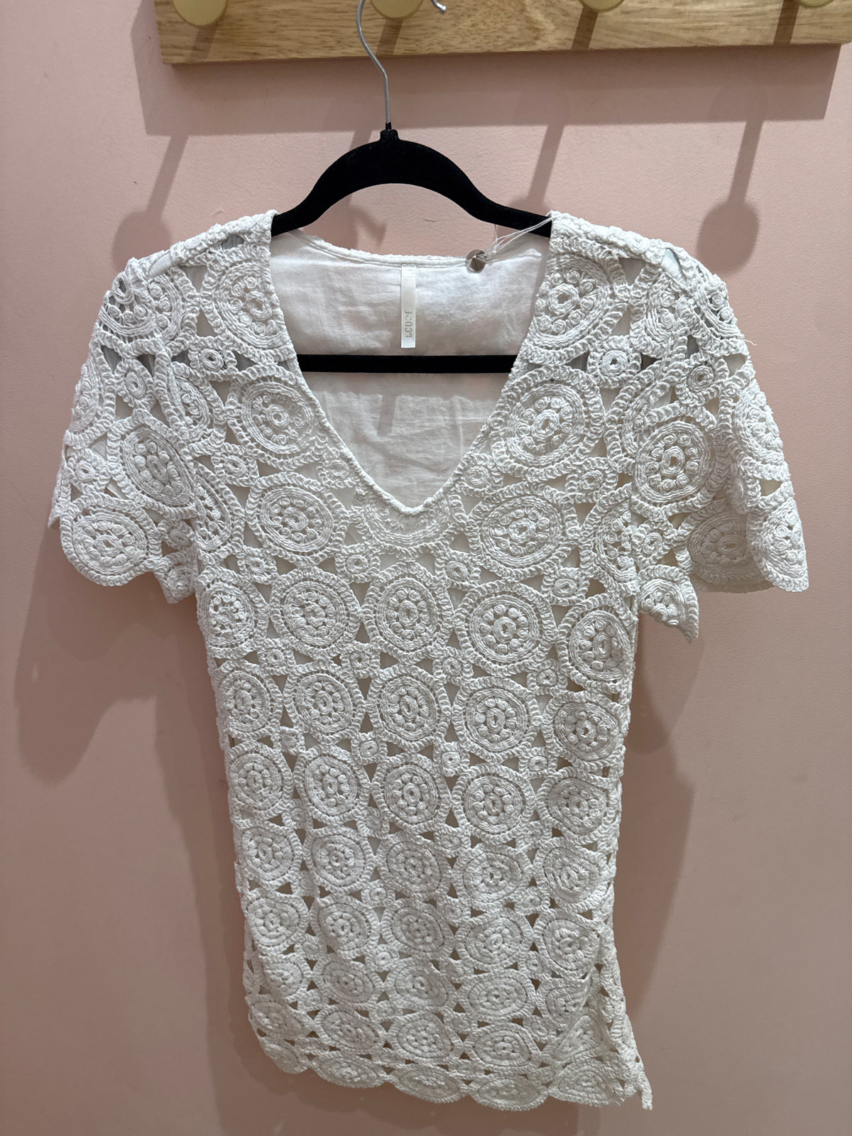 Robe blanche moulante crochet I.Code T.XS