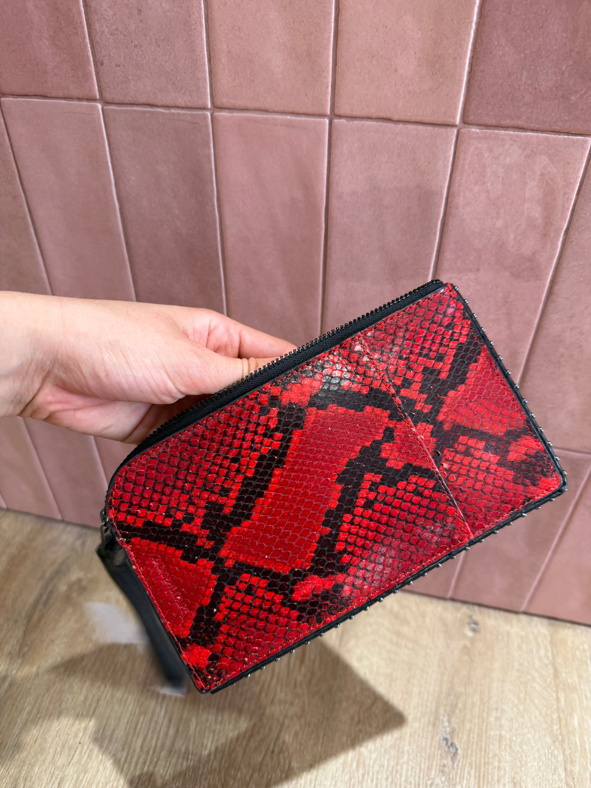 Pochette rouge en cuir Zadig & voltaire 30/06