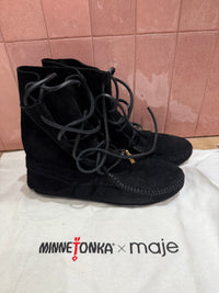 Bottines noires Minnetonka x Maje T.36