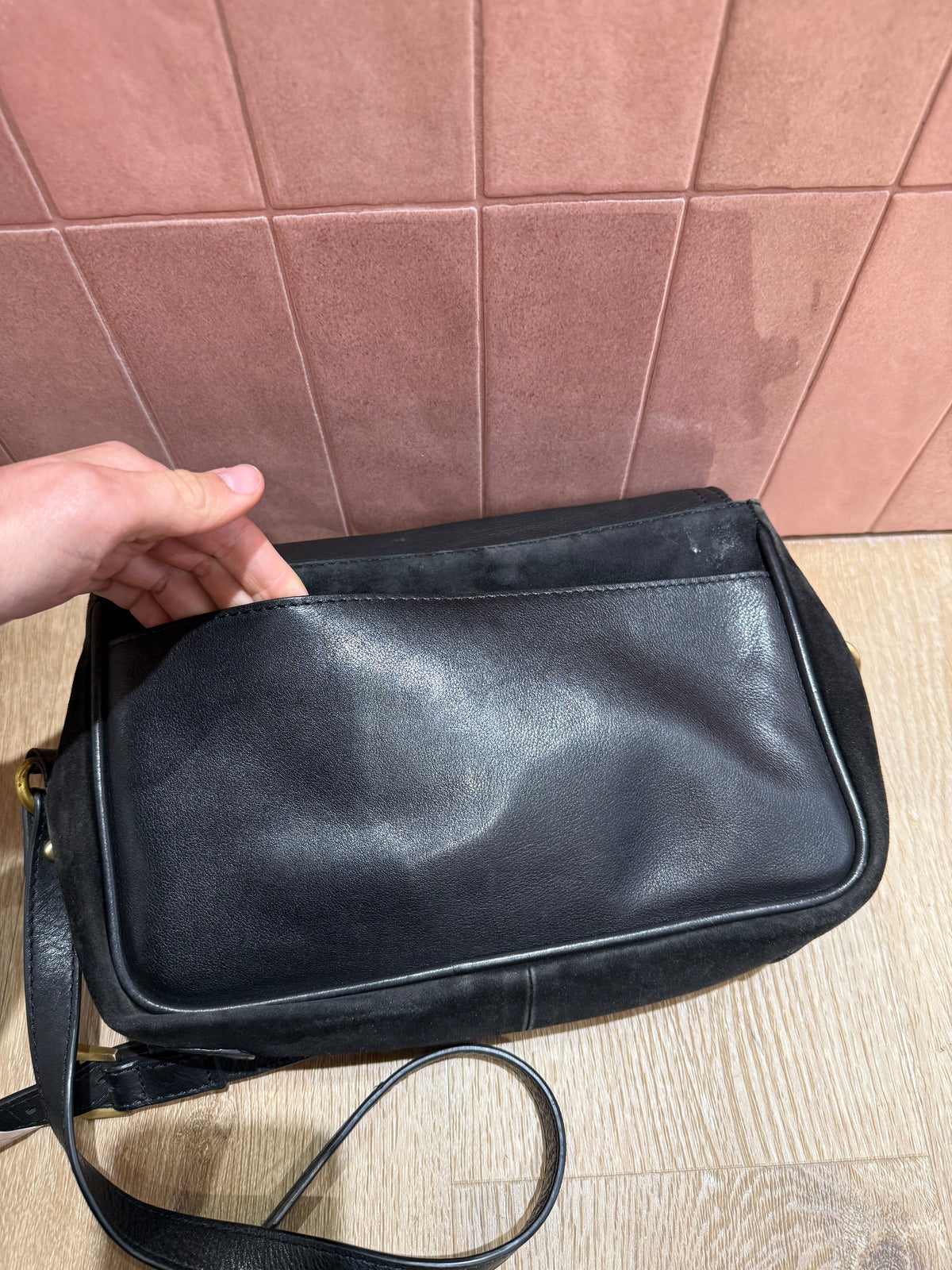 Sac noir cuir Sessun