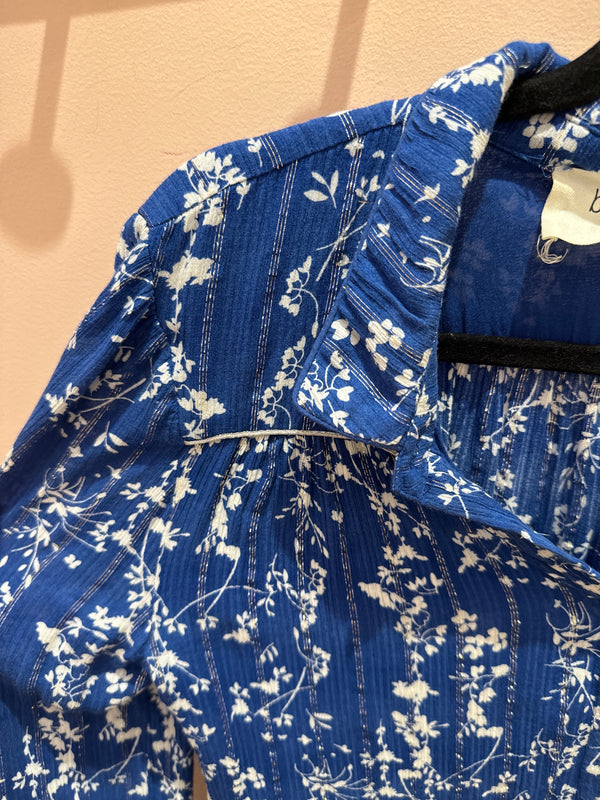 Chemise bleue et argent T.XS