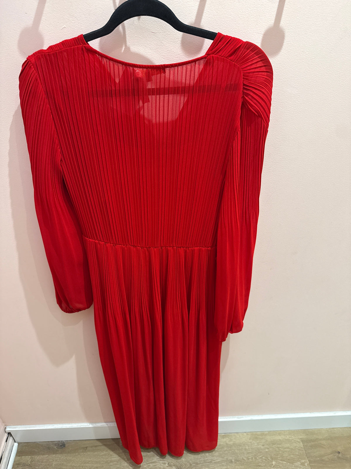 Robe longue plissée - Maje rouge, T.38