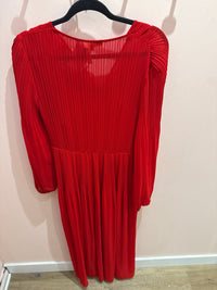 Robe longue plissée - Maje rouge, T.38