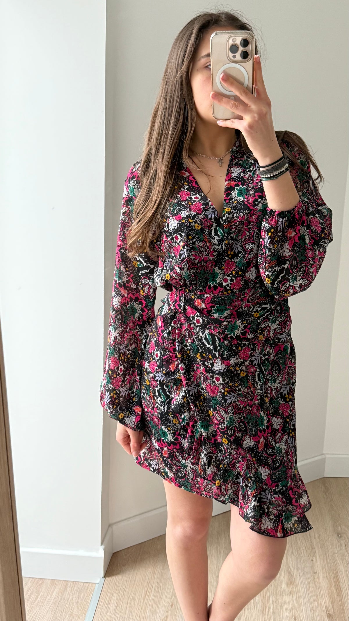 Robe noir et rose IKKS (T.34/36)