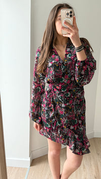 Robe noir et rose IKKS (T.34/36)