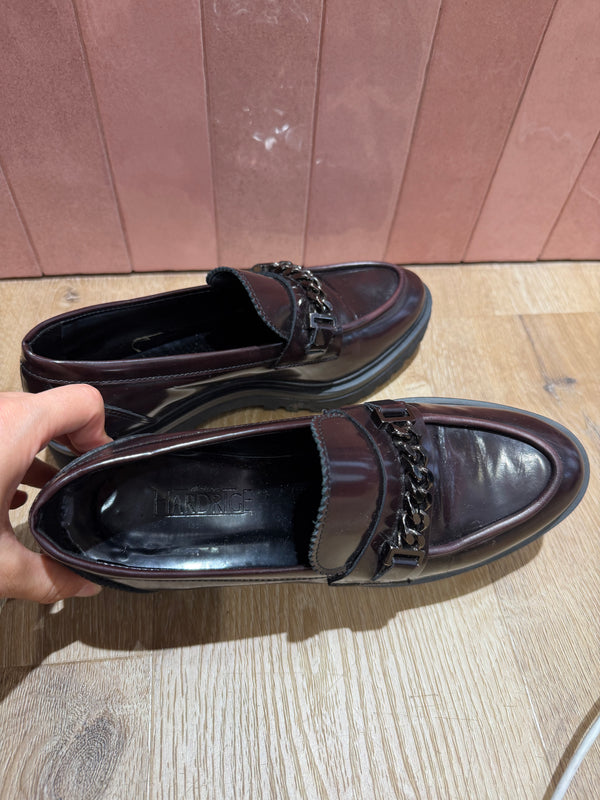 Mocassins bordeaux Hardrige T.37 27/08