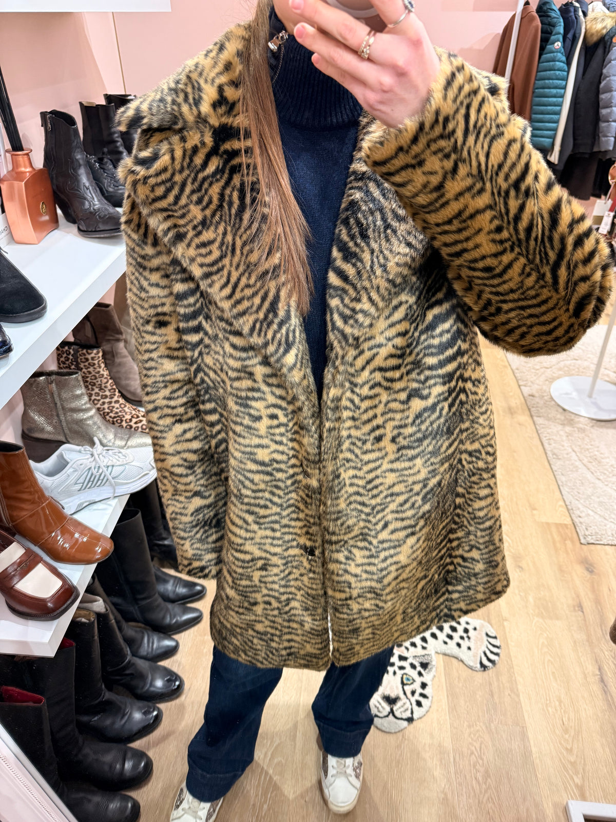 Manteau marron et noir ikks