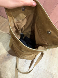 Sac bandoulière en daim beige ikks 23/10