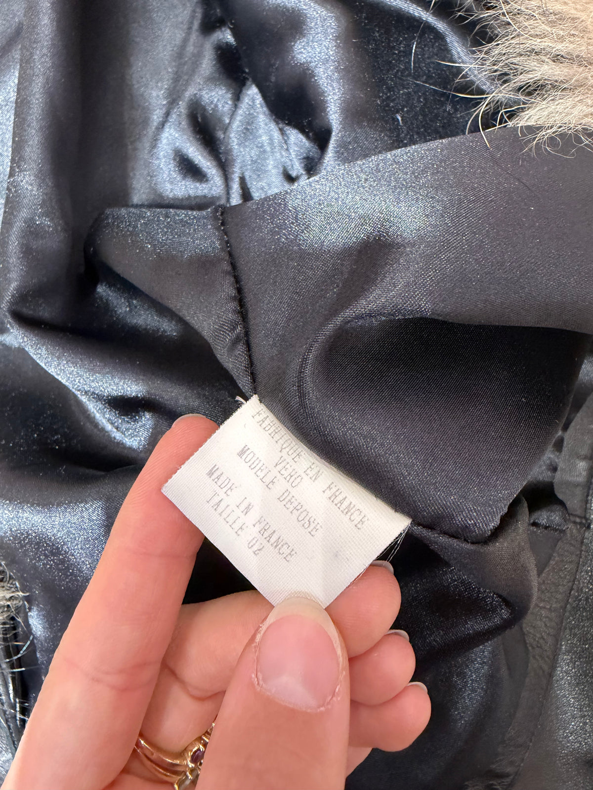 Veste en cuir fourrure T.36 Rizal 19/09
