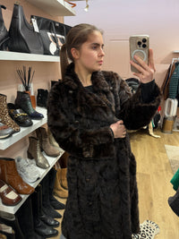 Manteau en vison marron Yves Saint Laurent T.40