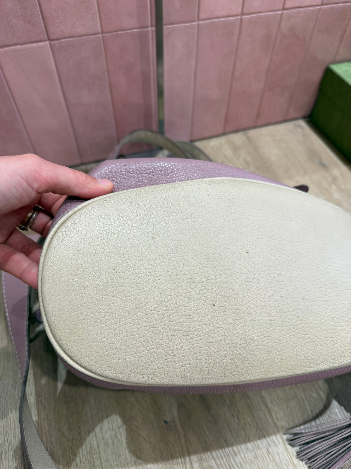 Sac lancel violet en cuir premier flirt 10/06