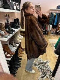 Veste en vison beige T.40