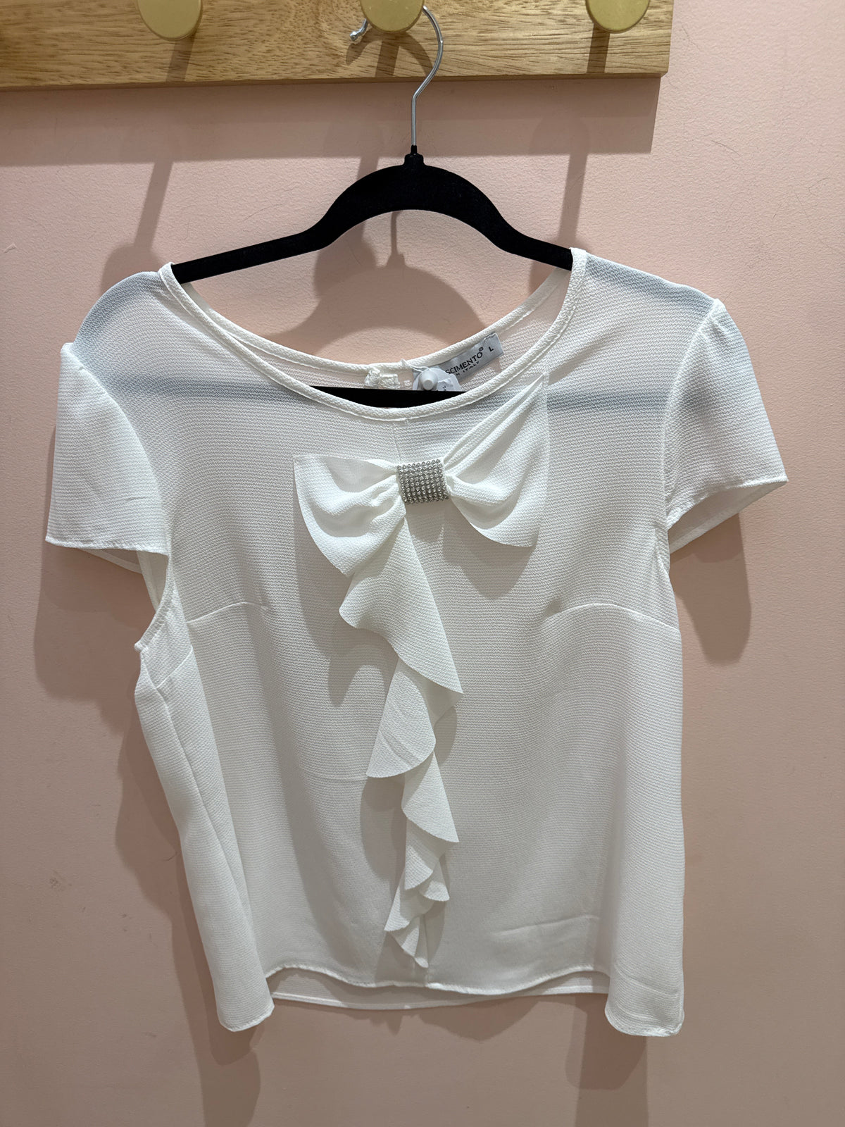 T-shirt strass Rinascimiento Blanc T.L