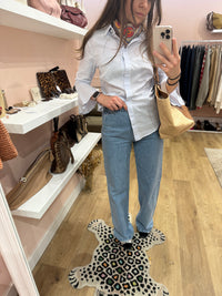 Chemise bleu ciel rayures Liu Jo T.36 25/06