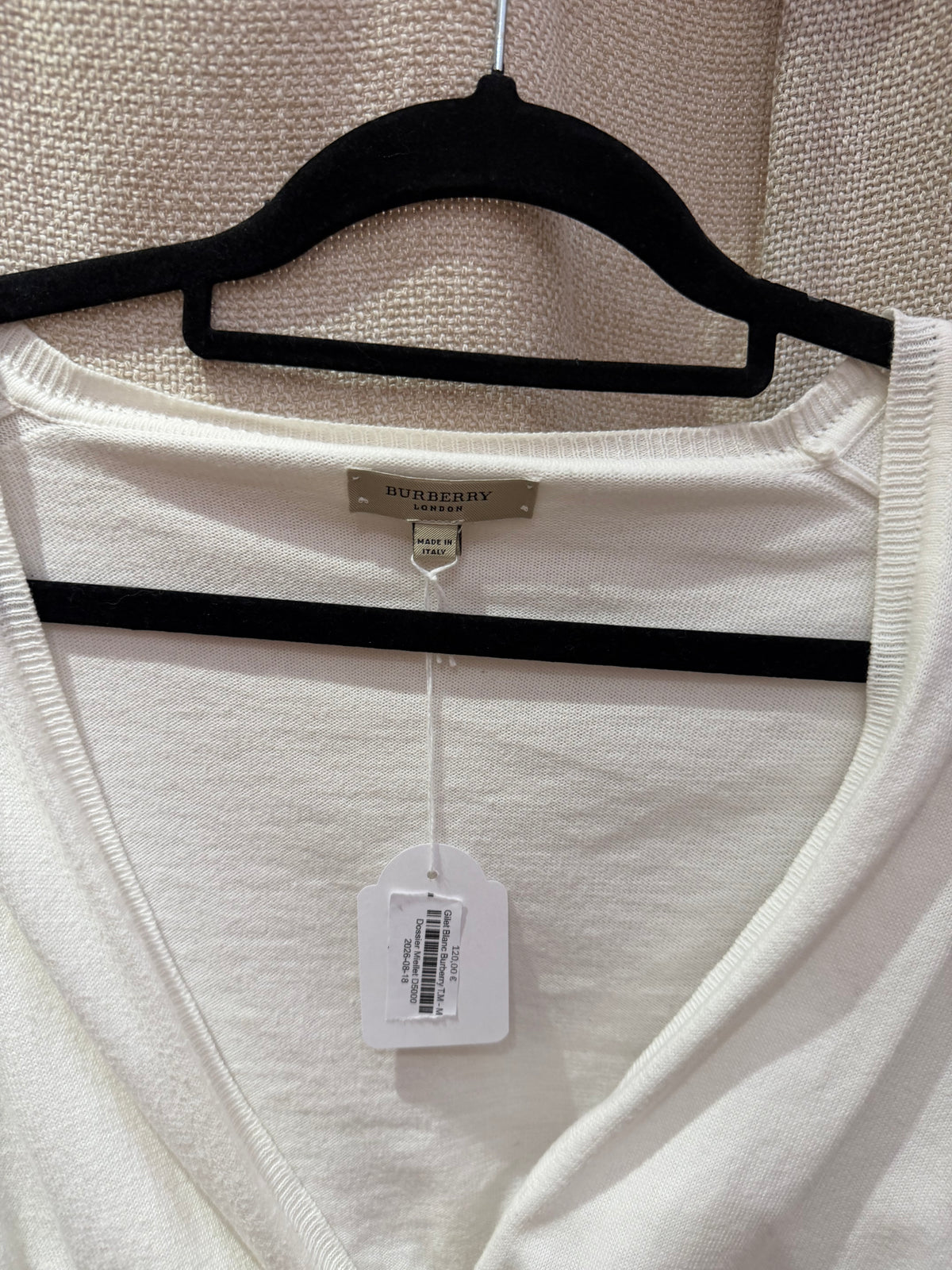 Gilet Blanc Burberry T.M 11/09