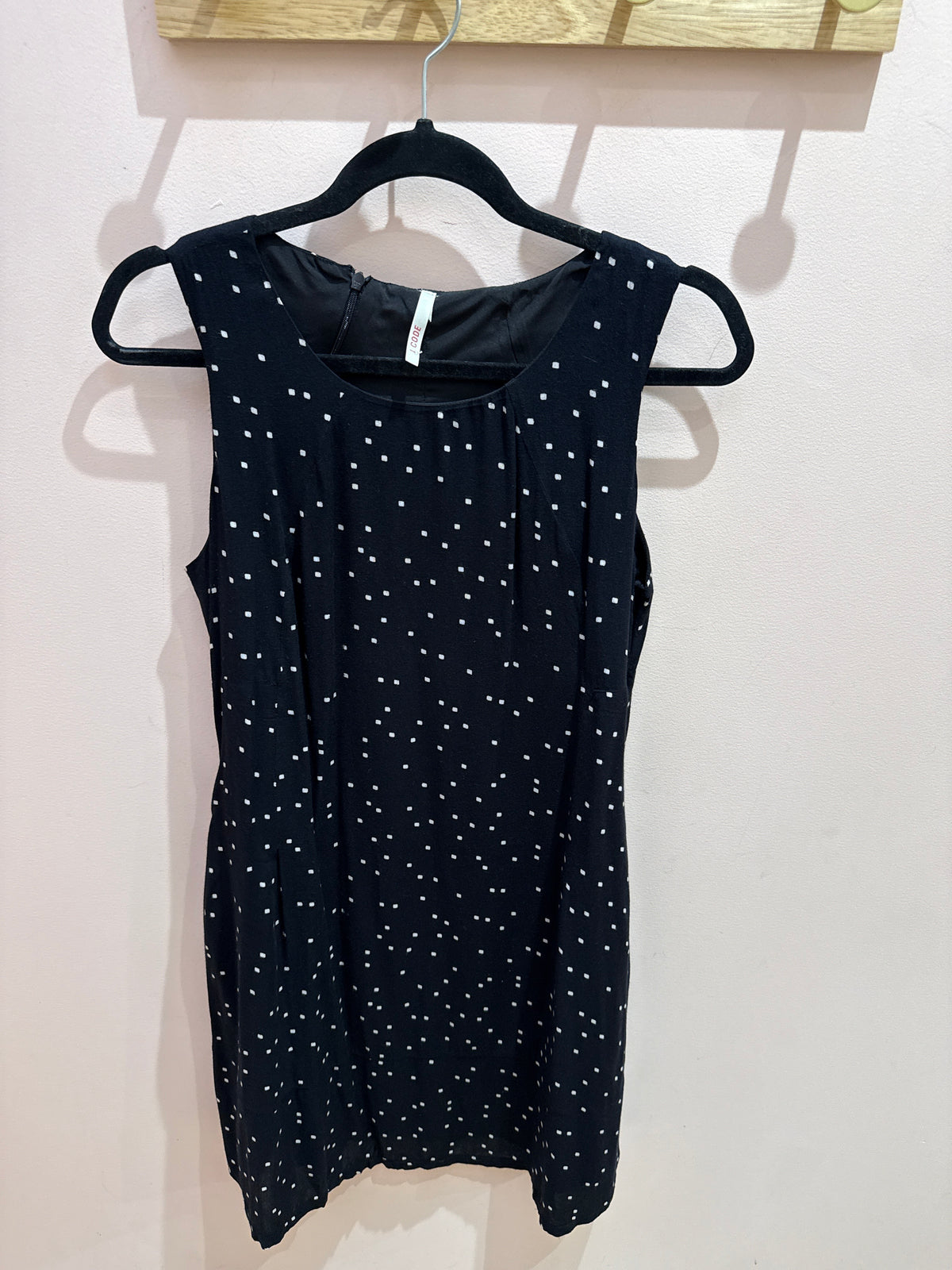 Robe débardeur I.Code noir à pois blancs T.40