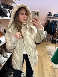 Doudoune beige bi-matière T.S Weill