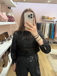 Blouse dentelle manches longues Sézane T.S 25/06