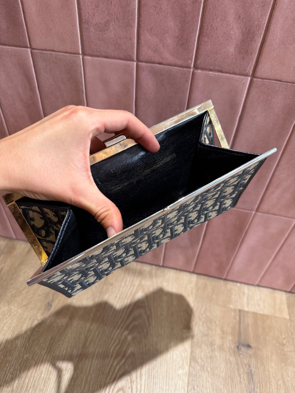 Pochette Dior grand Monogram bleu 24/06