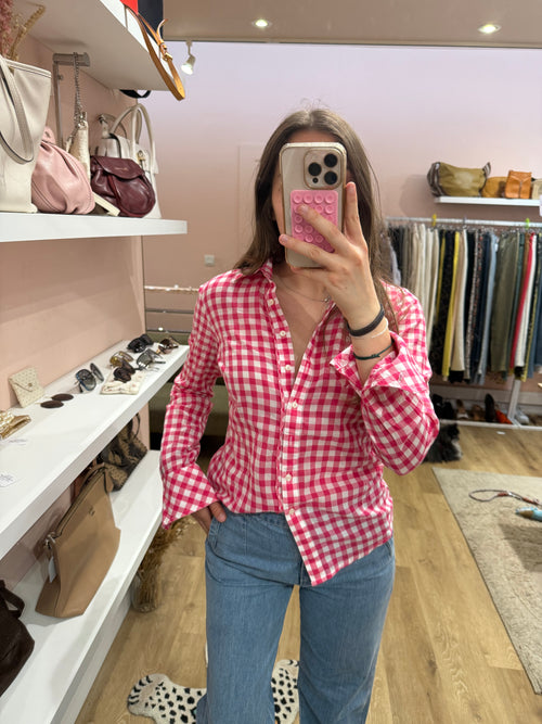Chemise carreaux rose Tommy Hilfiger T.XS 01/07