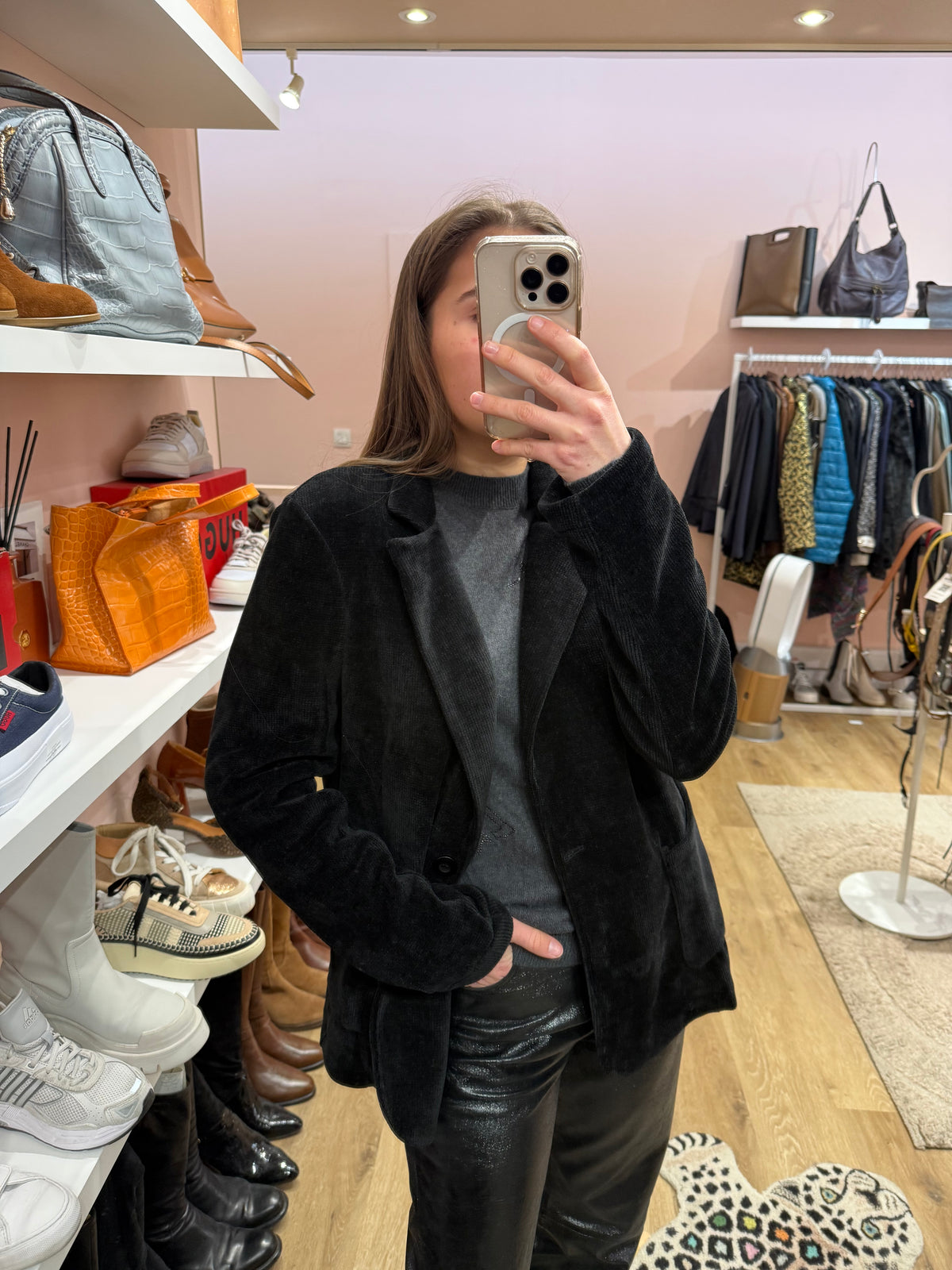 Veste Luka'p velours noire T.U