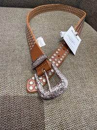 Ceinture à clous marron Maison 123 T.36/38