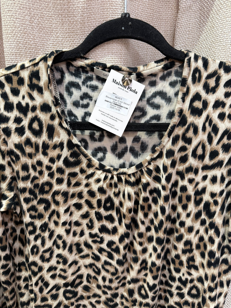 Blouse beige et noir Gérard Darel T.M
